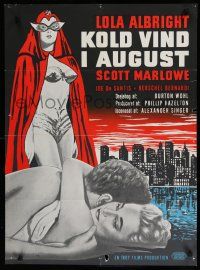 8z773 COLD WIND IN AUGUST Danish '62 Scott Marlowe, sexy half-dressed masked Lola Albright!