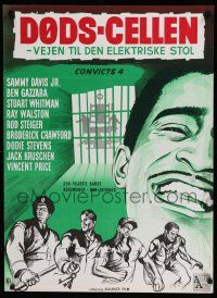 8z777 CONVICTS 4 Danish '62 Vincent Price, Ben Gazzara, cool art of Sammy Davis Jr!