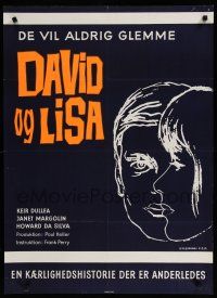 8z779 DAVID & LISA Danish '63 Kier Dullea, Frank Perry mental hospital drama!
