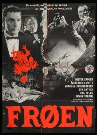 8z792 FACE OF THE FROG Danish '60 Der frosch mit der maske, based on Edgar Wallace novel!