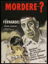 8z845 THREE SINNERS Danish '51 Fernandel & young Jeanne Moreau in her second movie!