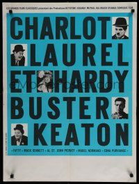 8z241 CHARLOT LAUREL ET HARDY BUSTER KEATON French 23x32 '70 Charlie Chaplin & other comedians!