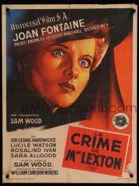 8z254 IVY French 23x32 '47 utterly EVIL bad girl Joan Fontaine, pity the men in her life!