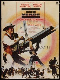 8z276 SOMETHING BIG French 23x32 '71 cool image of Dean Martin w/giant gatling gun, Brian Keith