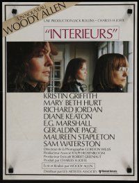 8z301 INTERIORS French 15x21 '78 Woody Allen, Diane Keaton, Kristin Griffith, Mary Beth Hurt