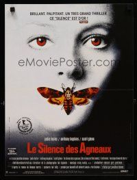 8z310 SILENCE OF THE LAMBS French 15x21 '91 great image of Jodie Foster with moth over mouth!