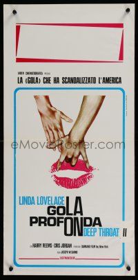 8z136 DEEP THROAT II Italian locandina '75 Linda Lovelace, Harry Reems, directed by Joe Sarno!