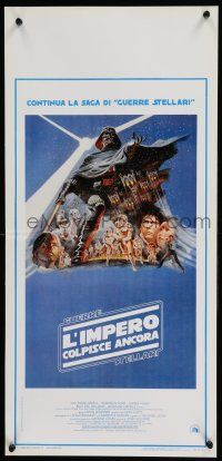 8z138 EMPIRE STRIKES BACK Italian locandina '80 George Lucas sci-fi classic, cool artwork by Jung!