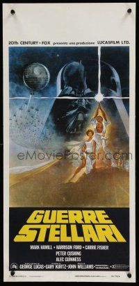 8z166 STAR WARS Italian locandina R80s George Lucas classic sci-fi epic, great art by Tom Jung!