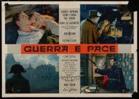 8z116 WAR & PEACE Italian photobusta '56 King Vidor directed, Audrey Hepburn & Henry Fonda!
