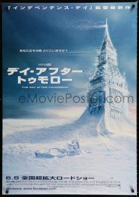 8z623 DAY AFTER TOMORROW advance DS Japanese 29x41 '04 cool image of Big Ben frozen in ice!