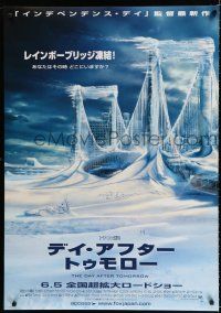 8z624 DAY AFTER TOMORROW advance DS Japanese 29x41 '04 cool image of bridge buried in ice!