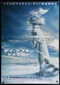 8z626 DAY AFTER TOMORROW advance DS Japanese 29x41 '04 cool image of frozen Statue of Liberty!