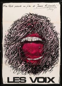 8z094 GLOSY French Polish 27x38 '82 Ewa Dalkowska, wild Pagowski art of hairy mouth!