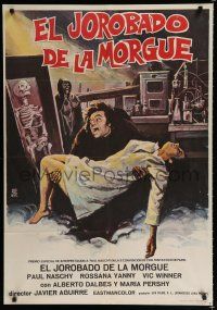 8z050 HUNCHBACK OF THE MORGUE Spanish '73 Spanish horror, cool art by Montalban!