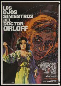 8z058 SINISTER EYES OF DR. ORLOFF Spanish '75 Jesus Franco, Jano horror artwork!