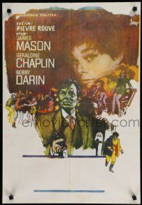 8z188 COP-OUT Yugoslavian 19x28 '68 James Mason, Geraldine Chaplin, Bobby Darin!