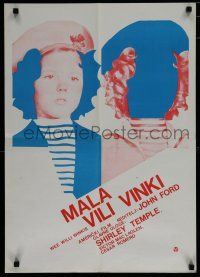 8z231 WEE WILLIE WINKIE Yugoslavian 20x28 '60s cool different image of cute Shirley Temple!