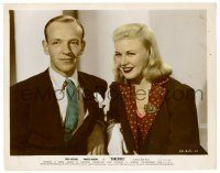 9a012 CAREFREE color-glos 8x10.25 still '38 close up of Ginger Rogers smiling by Fred Astaire!