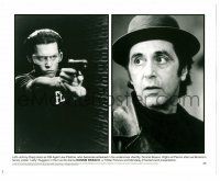 9a234 DONNIE BRASCO 8x10 still '97 cool split image of Al Pacino & Johnny Depp with gun!