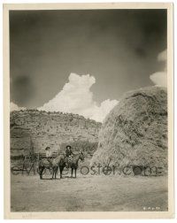 9a244 DUDE RANGER 8x10.25 still '34 George O'Brien singing on horse by enormous pile of hay!