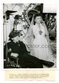 9a270 FATHER TAKES A WIFE candid 8.25x10 still '41 Gloria Swanson & director on set watch a scene!