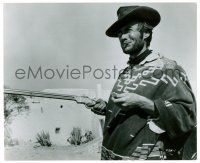9a288 FOR A FEW DOLLARS MORE 8.25x10 still '67 great c/u of smoking Clint Eastwood holding rifle!
