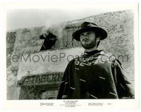 9a289 FOR A FEW DOLLARS MORE 8x10.25 still '67 Lee Van Cleef shoots over Clint Eastwood from balcony