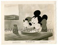 9a304 FUN & FANCY FREE 8x10.25 still '47 Disney cartoon, c/u of Mickey Mouse eating a single bean!
