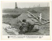 9a317 GIANT 8x10.25 still '56 James Dean discovers oil with his shovel, George Stevens classic!