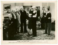 9a322 GIRL, A GUY, & A GOB 8x10.25 still '41 crowd watches sexy Lucy Ball hugging George Murphy!