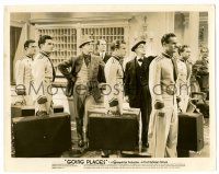 9a334 GOING PLACES 8x10.25 still '38 Dick Powell with many hotel workers holding his luggage!