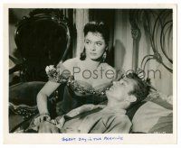 9a342 GREAT DAY IN THE MORNING 8.25x10 still '56 c/u of Robert Stack in bed by sexy Ruth Roman!