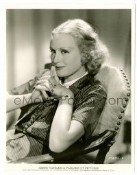 9a352 GRETE NATZLER deluxe 8x10 still '35 great seated close up of the pretty Austrian actress!