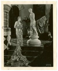 9a417 IMPOSSIBLE MRS. BELLEW 8x10 still '22 full-length Gloria Swanson standing by statue!