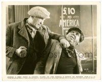 9a424 INFORMER 8x10.25 still '35 John Ford, great c/u of Victor McLaglen about to beat up man!