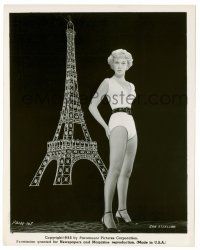 9a444 JAN STERLING 8x10 still '55 full-length in sexy skimpy outfit by Eiffel Tower model!