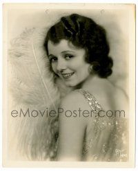9a449 JANET GAYNOR 8x10 key book still '30s c/u of the pretty star in shimmering outfit by Autrey!