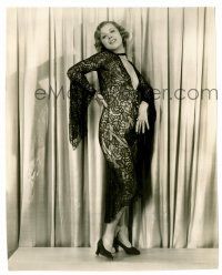 9a459 JEANNE HELBLING 7.5x9.5 still '30s sexy full-length portrait in see-through outfit by Fryer!