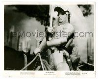 9a465 JOAN OF ARC 8x10 still '48 classic c/u of Ingrid Bergman in full armor on horse!