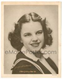 9a475 JUDY GARLAND 8x10 fan photo '36 extremely youthful portrait with facsimile autograph!