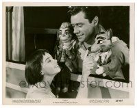 9a545 LILI 8x10 still '52 close up of pretty young Leslie Caron & Mel Ferrar at puppet show!