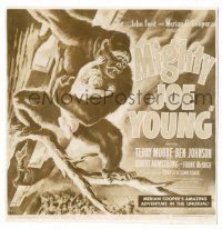 9a621 MIGHTY JOE YOUNG 7.25x7.25 still '49 Ray Harryhausen, Schoedsack classic, six-sheet art!