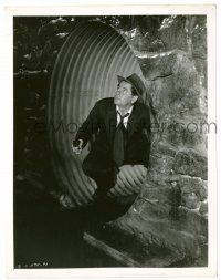 9a639 MR. SOFT TOUCH 8x10.25 still '49 cool close up of Glenn Ford crouching with gun in sewer!