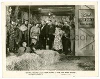 9a672 OLD BARN DANCE 8x10.25 still '38 Gene Autry & crowd laughs at Smiley Burnette in barn!