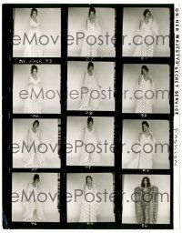 9a674 ON HER MAJESTY'S SECRET SERVICE 8x10.25 contact sheet '70 sexy Diana Rigg modeling dresses!