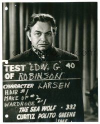 9a773 SEA WOLF 8x10 key book still '41 wardrobe test shot of Edward G. Robinson as Wolf Larsen!