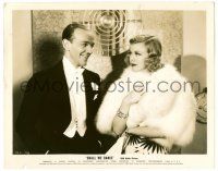 9a791 SHALL WE DANCE 8x10.25 still '37 Fred Astaire in tuxedo & beautiful Ginger Rogers in fur!