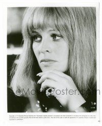 9a793 SHAMPOO 8.25x10.25 still '75 super close up of sexy Julie Christie with hand on her chin!