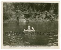9a879 TARZAN'S HIDDEN JUNGLE 8.25x10 still '55 great image of scared Vera Miles swimming in river!